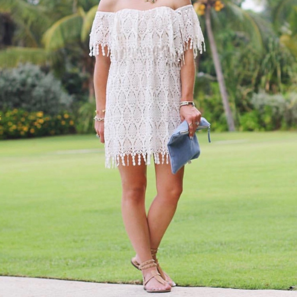 STONE COLD FOX Lace Dress M/L Ivory